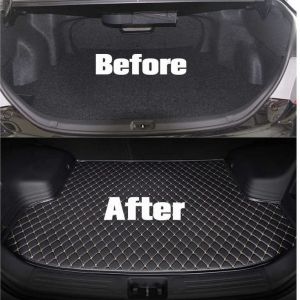 7D Car Trunk/Boot/Dicky PU Leatherette Mat for Ertiga Old  - Black